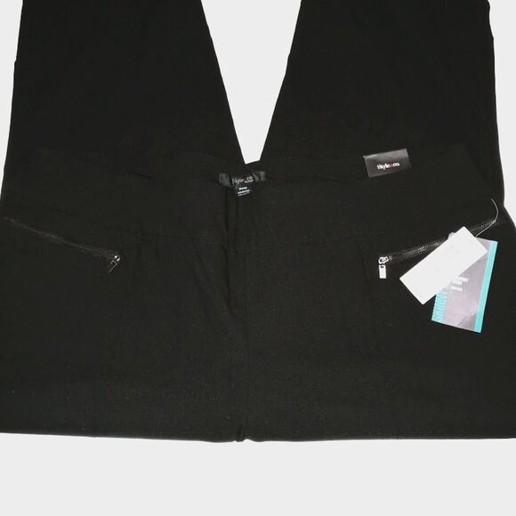 Style & Co Women Black Pants 24W Skinny 44x30 NWT Elastic Waist - Picture 4 of 6